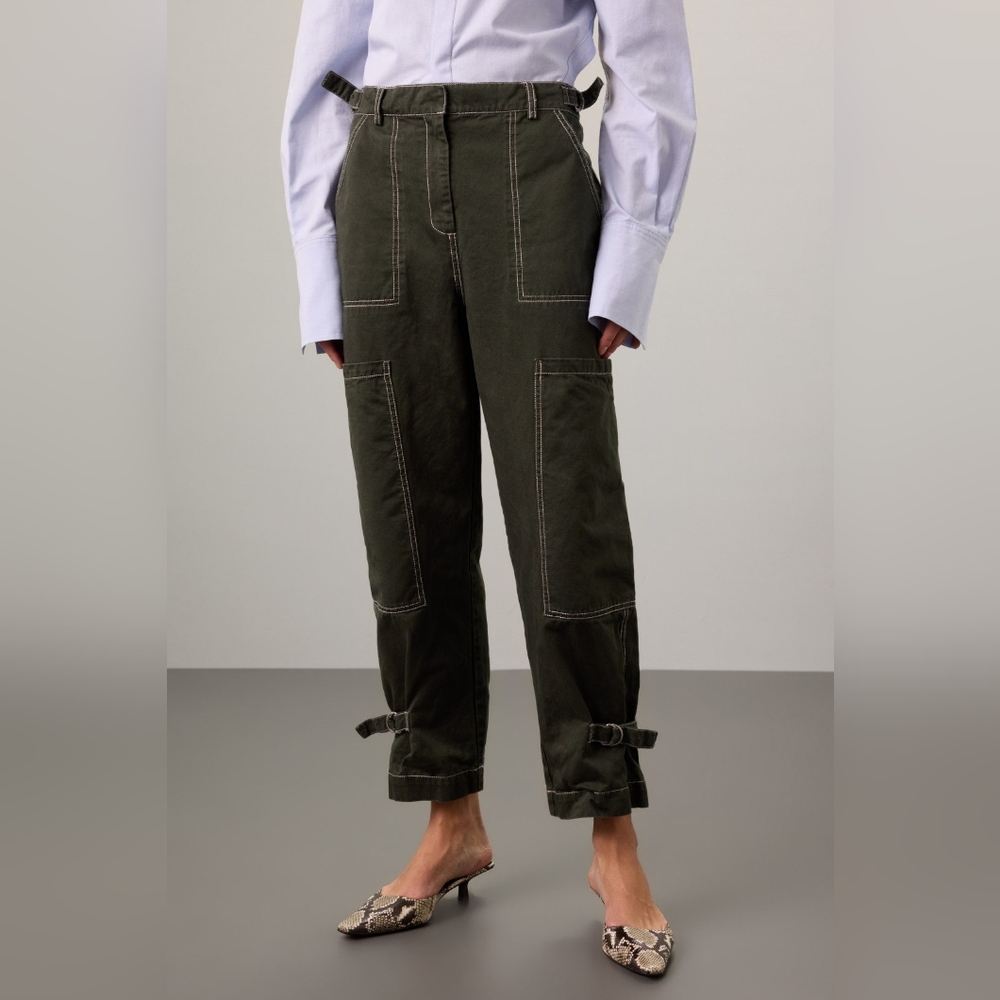 Ashley Park x RTR Womens Deep Green Cargo Pants Size 14